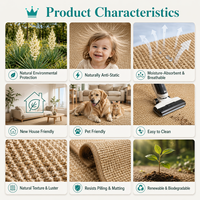 Hochwertiges Natur material Sisal Teppich feuerfester Sisal Teppich Teppich und Teppich Wohnzimmer
