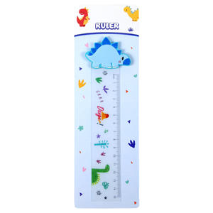 PP Kunststoff 15cm Lineal mit Tier gummi deckel für Kinder, langlebiges transparentes Design, für Schul bedarf und Schreibwaren - Product Image 5