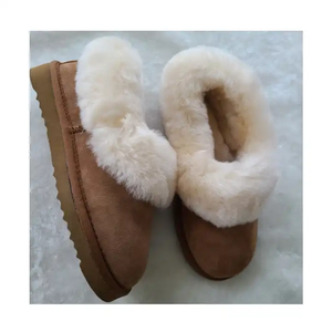 Quantité minimale de commande bas personnalisé mode 100% australie peau de mouton laine femmes bottes d'hiver dames plate-forme peau de mouton fourrure cheville <span class=keywords><strong>botte</strong></span> de neige pour les femmes - Product Image 2