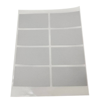 Feuilles d'autocollants adhésifs rectangulaires gris à gratter, étiquettes de billets de loterie DIY en PET