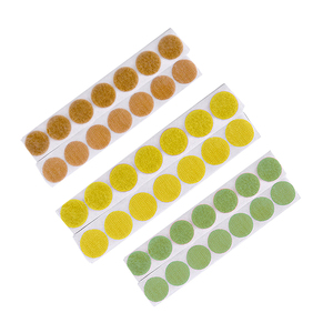 OEM ODM Service DOT blanc noir personnaliser la largeur personnalisée crochet et boucle points acceptent petite commande 25mm adhésif Velcroe cercle points - Product Image 3