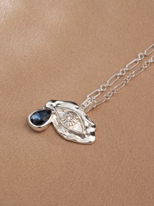 Oro/argento occhi <span class=keywords><strong>lacrime</strong></span> blu collana di diamanti di cristallo elegante gioielli da donna regalo per festa di nozze san valentino - Product Image 5