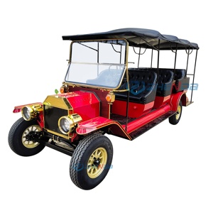 Coche Clásico Rojo, Popular, de Lujo, Original, Retro, para Turismo / Coche Clásico Descapotable / Carro de Golf Eléctrico - Product Image 4