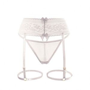 Women Sexy <strong>Black</strong> 4 Straps Lace Suspender <strong>Garter</strong> <strong>Belt</strong> for <strong>Stockings</strong> - Product Image 4