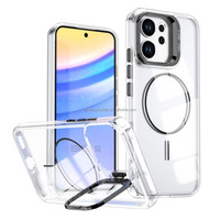 Étui de téléphone avec béquille pour Oppo Reno 14F, coque magnétique antichoc transparente pour A6X A6 Pro, pour iPhone 18 Pro Max