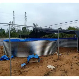 2022 factory direct foldeable Agriculture PVC canvas Fish Tanks With fish and shrimp farming equipment aquaculture system