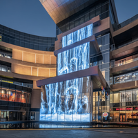 Écran publicitaire LED transparent pour fenêtre en verre, écran LED intérieur à perspective, adapté à la décoration de vitrine de magasin de détail