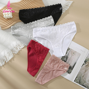 Mutande CINVIK da <span class=keywords><strong>donna</strong></span> a vita bassa tinta unita mutandine in maglia di cotone morbido tinta unita per ragazze - Product Image 3