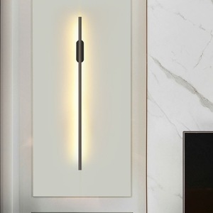 Unique Modern Linear <b>Wall</b> Lamp Stainless Steel Long Strip <b>Light</b> For Living Room Bedroom Background Lighting - Product Image 5