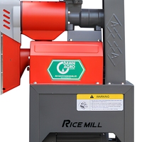 Machine à décortiquer le riz à moteur essence avec moteur et roulement, capacité de 150 kg/h, tamis vibrant et déstonneur, utilisation facile