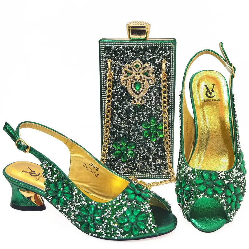 nigerian wedding shoes and matching bag ladies shoe and bag set for wedding african green african wedding shoes and bag set