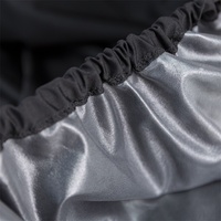 Housse de table extensible en spandex noir pour table de 5, 6 et 8 pieds, idéale pour les salons professionnels et événements.