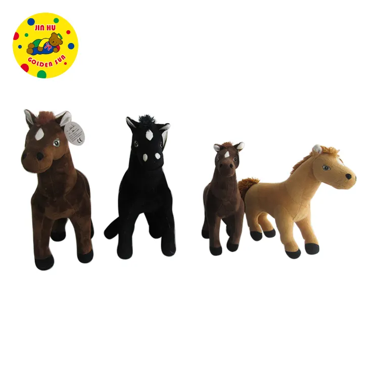 Caballo de peluche personalizado juguetes de dibujos animados de pie caballo de peluche de juguete