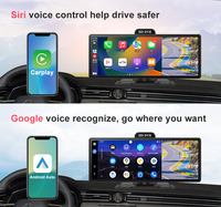 Écran portable sans fil CarPlay de 10,26 pouces, écran tactile IPS 4K, GPS, Android Auto, enregistreur de conduite (DVR), WIFI, FM, BT 5.2, multimédia, 1 an