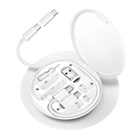 6 en 1 type-c vers usb c vers micro usb 60W charge rapide avec support de téléphone plateau broche adaptateur Kit convertisseur boîte de rangement multiset