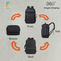 Sac à dos de voyage de grande capacité pour ordinateur portable Compartiment caché Sac à dos Étanche Chargement Usb Homme d'affaires