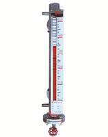 Medidor de Nivel Magnético de Bajo Precio 24VCC SS304, Interruptor de Nivel Magnético de Tipo Brida Acrílica SS316L 220VCA para Tanques de Aceite y Agua