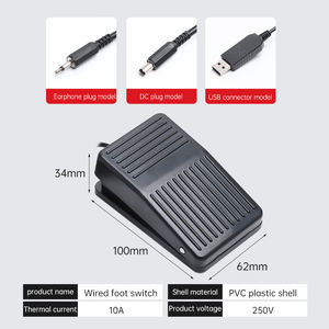 बहुउद्देशीय FS-01 फुट पेडल स्विच pvc प्लास्टिक शेल यूएसबी, इयरफ़ोन, डीसी प्लग विंडोज मल्टी सिस्टम संगतता - Product Image 6