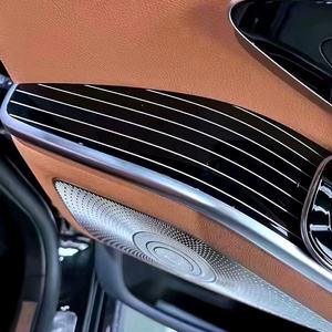 Kit de acabamento para painel de piano, estilo pintura de piano, interior preto e branco, para Mercedes Benz W223 S450 S480 S500 Maybach - Product Image 4