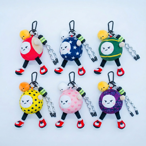 Custom Wholesale Cute Plush Keychain Ugly Doll Bag Charm Soft Stuffed Anime Keyring Pendant For Backpack Car Keys Bulk Gift