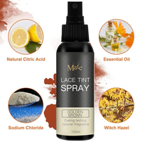 Private Label 100ml Dentelle Teinte Spray Forte Étanche Tenir Outils De Coloration Des Cheveux pour Fermetures Perruques