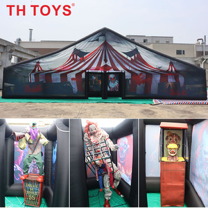 Labyrinthe Gonflable Extérieur Clown d'Halloween, <span class=keywords><strong>Maison</strong></span> Hantée, 14x14m, Labyrinthe de Cirque Gonflable Personnalisé, Jeux de Laser Tag, Salle d'Évasion - Product Image 6