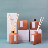 Ensemble de bougies parfumées et diffuseurs à bâtonnets, bougie d'aromathérapie en cire de soja 220g pour la décoration de la maison