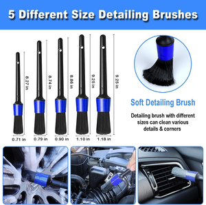 Pexmientas – Kit de 26 brosses de nettoyage et d'entretien automobile, ensemble de brosses de lavage auto, outils de nettoyage de voiture pour perceuse - Product Image 4