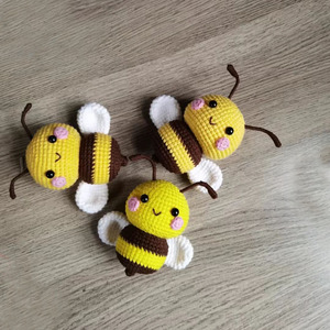 12 Inch Fuzzy Bumblebee Stuffed Animal - Soft Plush Bee Toy With Smile Face