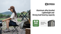 Chaise d'extérieur pliable et extensible en alliage d'aluminium, moderne, durable, légère et portable pour le camping et les pique-niques