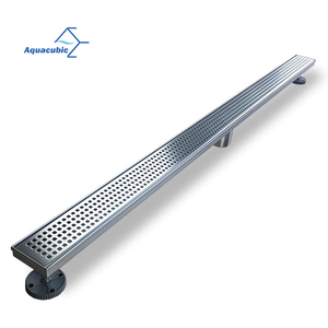 Aquacubic <span class=keywords><strong>Siphon</strong></span> de sol en acier inoxydable de 30 pouces Drain de sol linéaire pour salle de bain - Product Image 1