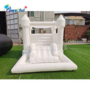 Mini <span class=keywords><strong>Castillo</strong></span> Inflable Blanco Tipo Brincolín para Fiestas Infantiles - Product Image 2