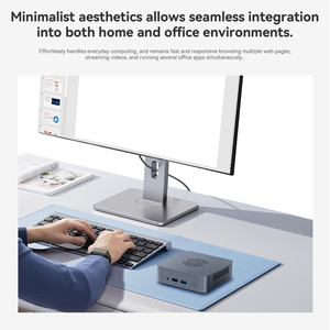 N100ชิปเซ็ตกลับมาเป็น outmax N100 quad-core 4K Triple-Display คอมพิวเตอร์โฮสต์ขนาดเล็กที่เงียบเป็นพิเศษ - Product Image 3