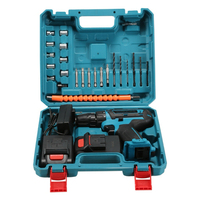 Perceuse sans fil de qualité professionnelle, de qualité industrielle, avec batterie Li-ion rechargeable, pour travaux de construction, comprend 2 batteries