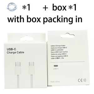 60W Max 1M ABS Nylon Bện Nhanh Chóng Sạc <span class=keywords><strong>USB</strong></span> Cáp Phổ Biến Loại C Để Loại C Cho Điện Thoại Máy Ảnh Máy Tính Với Hộp Màu Trắng Gói - Product Image 6