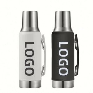 Thermos isotherme en acier inoxydable à double paroi de grande capacité portable de 1,2 L, avec poignée, pour le camping et les voyages - Product Image 3