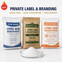 Acide citrique monohydraté de haute qualité, qualité industrielle, prix direct usine