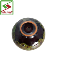 Keramik sukulen Mini bakar desain transmitasi dengan Pot bunga glasir INDAH UNTUK Desktop