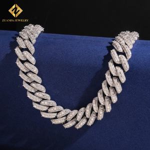 Chaîne cubaine Miami glacée de 18 mm, bijoux hip-hop rock, bracelets en argent sterling 925, diamants VVS, moissanite de luxe - Product Image 6