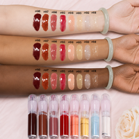 Nouveau brillant à lèvres liquide pailleté, couleur naturelle, saveur fruitée, effet repulpant, végétalien, logo personnalisé, marque privée, hydratant, longue tenue, transparent