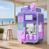 Mesin Penjual Permen Kapas Otomatis Pintar dengan Lengan Robot dari Baja Tahan Karat dan Fungsi SDK untuk Penggunaan Komersial di Mal dan Tempat Wisata.