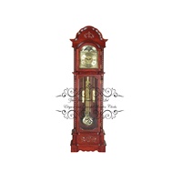 Horloge de grand-père à poser en bois avec contrôle du volume, arrêt automatique du carillon nocturne, style antique, design champêtre français, Westminster