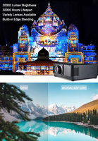 Proyector Láser para Exteriores IP67 4K 10000 LM, Proyector Profesional de Mapeo 3D DLP para Grandes Espacios con Software de Fusión de Bordes