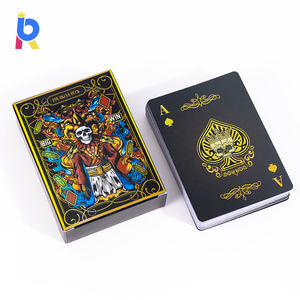 Jeu de cartes à jouer personnalisées avec logo soleil et design imprimé, ensemble de cartes à <span class=keywords><strong>poker</strong></span> en plastique de haute qualité, personnalisables - Product Image 1