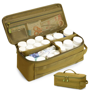 Trousse de premiers secours pour contenir de grandes bouteilles, étui vide, sac à médicaments, organisateur multi-couches polyvalent pour médicaments et pilules - Product Image 1