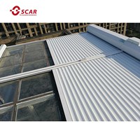 Store banne rétractable électrique en aluminium pour véranda extérieure, pour fenêtre de toit et fenêtre, avec système de volet roulant