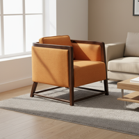 Fauteuil de salon moderne de luxe nordique, éco-responsable, en bois massif, pour une personne, pour salon et salle à manger