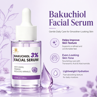 Sérum Personnalisé Bakuchiol Alternative au Rétinol Acide Hyaluronique Hydratant Soin Anti-Rides Cosmétiques pour Peaux Matures 30ml