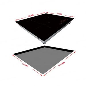 Table de cuisson à induction trois brûleurs, grande puissance, avec boîtier métallique, en promotion - Product Image 4