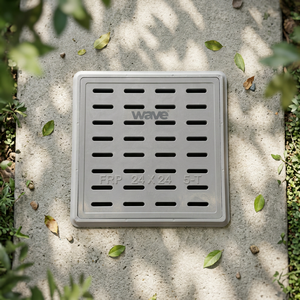 Grille de drainage carrée en fibre de verre SMC de marque Wave, grille de drainage des eaux pluviales 24x24mm, drain linéaire à fentes, qualité ingénierie pour extérieur - Product Image 3